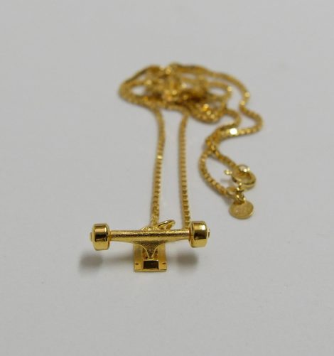 Truck Necklace Gold Plated